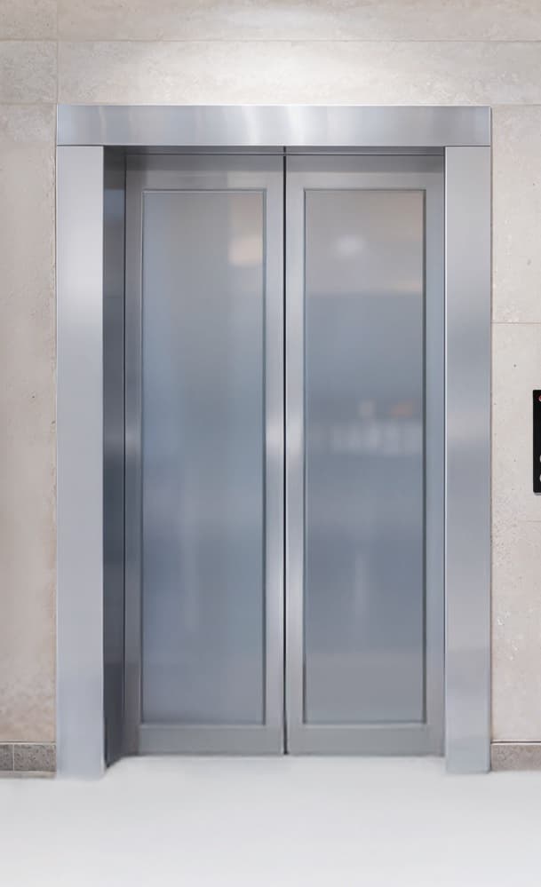 Big Vision Glass Door, full-height glass panels in a lobby