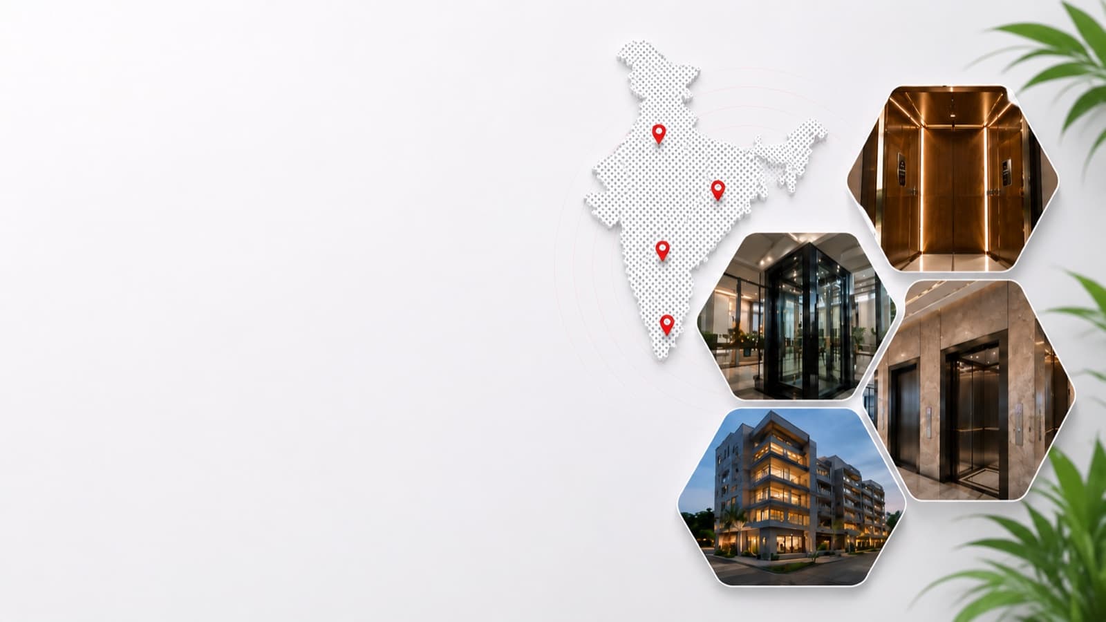 Sneha Elev8r installations across South India, shown on a map with project photos